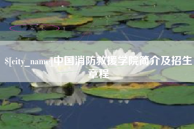 明港中国消防救援学院简介及招生章程