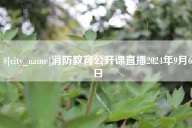 明港消防教育公开课直播2024年9月6日