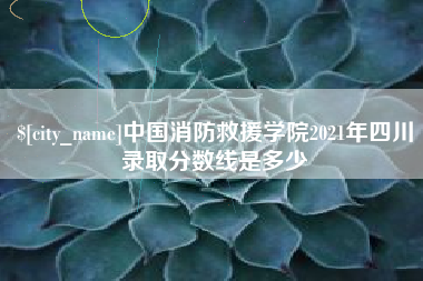 明港中国消防救援学院2021年四川录取分数线是多少