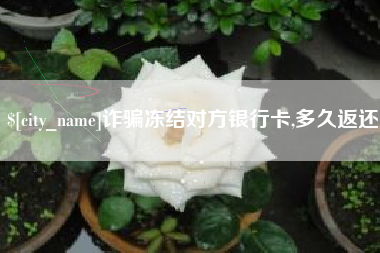 明港诈骗冻结对方银行卡,多久返还