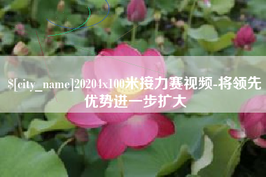 明港20204x100米接力赛视频-将领先优势进一步扩大