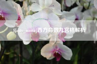 明港西方命数九宫格解析