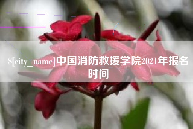 明港中国消防救援学院2021年报名时间