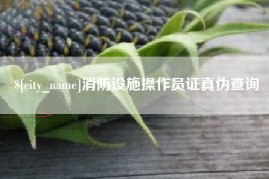 明港消防设施操作员证真伪查询