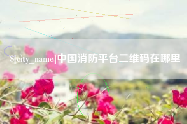 明港中国消防平台二维码在哪里