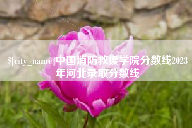 明港中国消防救援学院分数线2023年河北录取分数线