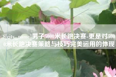 明港男子5000米长跑决赛-更是对5000米长跑决赛策略与技巧完美运用的体现