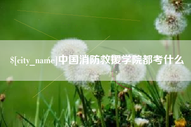 明港中国消防救援学院都考什么