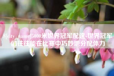 明港5000米世界冠军配速-世界冠军们往往能在比赛中巧妙地分配体力