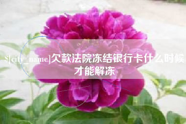 明港欠款法院冻结银行卡什么时候才能解冻