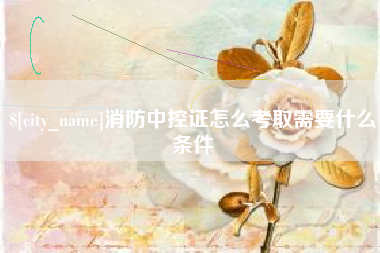 明港消防中控证怎么考取需要什么条件