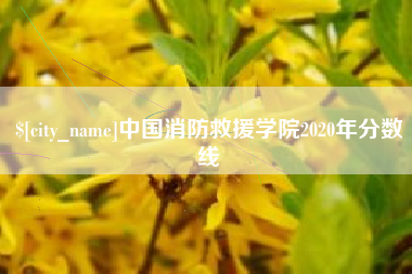 明港中国消防救援学院2020年分数线