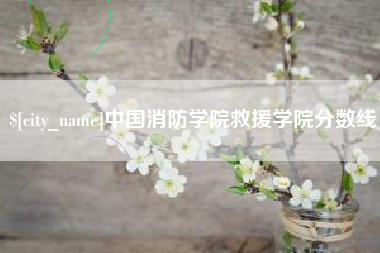 明港中国消防学院救援学院分数线